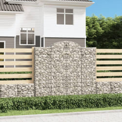 vidaXL Paniers à gabions arqués 4 pcs 200x50x180/200 cm Fer galvanisé
