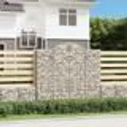 vidaXL Paniers à gabions arqués 5 pcs 200x50x180/200 cm Fer galvanisé