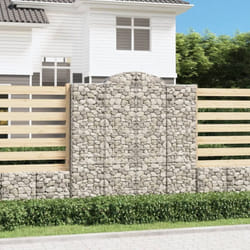 vidaXL Paniers à gabions arqués 8 pcs 200x50x200/220 cm Fer galvanisé