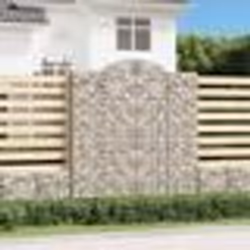 vidaXL Paniers à gabions arqués 5 pcs 200x50x220/240 cm Fer galvanisé