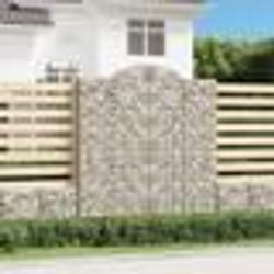 vidaXL Paniers à gabions arqués 11 pcs 200x50x220/240 cm Fer galvanisé