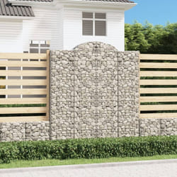 vidaXL Paniers à gabions arqués 13 pcs 200x50x220/240 cm Fer galvanisé