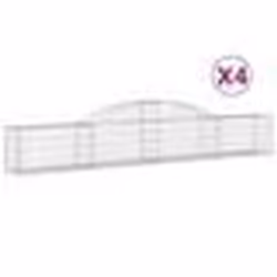 vidaXL Paniers à gabions arqués 4 pcs 300x30x40/60 cm fer galvanisé