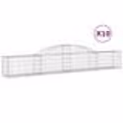 vidaXL Paniers à gabions arqués 10 pcs 300x30x40/60 cm fer galvanisé