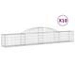 vidaXL Paniers à gabions arqués 10 pcs 300x30x40/60 cm fer galvanisé