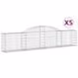 vidaXL Paniers à gabions arqués 5 pcs 300x30x60/80 cm Fer galvanisé