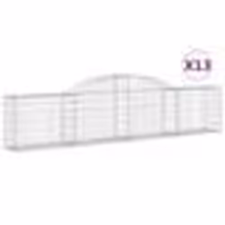 vidaXL Paniers à gabions arqués 13 pcs 300x30x60/80 cm Fer galvanisé