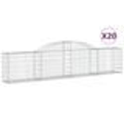 vidaXL Paniers à gabions arqués 20 pcs 300x30x60/80 cm Fer galvanisé