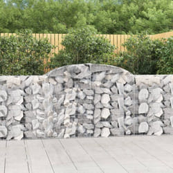 vidaXL Paniers à gabions arqués 6 pcs 300x30x100/120 cm fer galvanisé