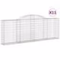 vidaXL Paniers à gabions arqués 11 pcs 300x30x100/120 cm fer galvanisé