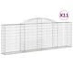 vidaXL Paniers à gabions arqués 11 pcs 300x30x100/120 cm fer galvanisé