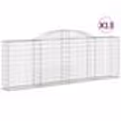 vidaXL Paniers à gabions arqués 13 pcs 300x30x100/120 cm fer galvanisé