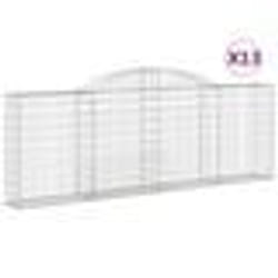 vidaXL Paniers à gabions arqués 13 pcs 300x30x100/120 cm fer galvanisé