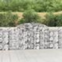vidaXL Paniers à gabions arqués 15 pcs 300x30x100/120 cm fer galvanisé
