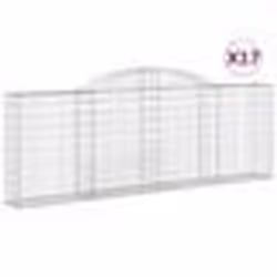 vidaXL Paniers à gabions arqués 10 pcs 300x30x100/120 cm fer galvanisé
