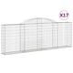 vidaXL Paniers à gabions arqués 10 pcs 300x30x100/120 cm fer galvanisé