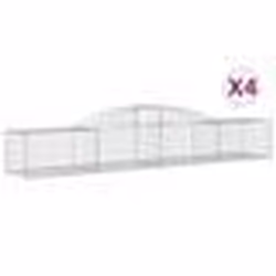 vidaXL Paniers à gabions arqués 4 pcs 300x50x40/60 cm fer galvanisé