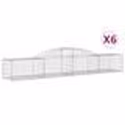 vidaXL Paniers à gabions arqués 6 pcs 300x50x40/60 cm fer galvanisé