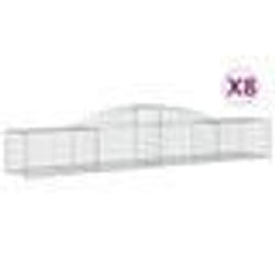 vidaXL Paniers à gabions arqués 8 pcs 300x50x40/60 cm fer galvanisé