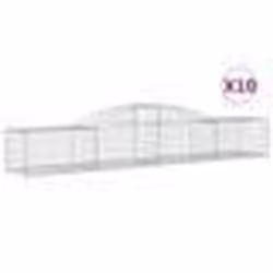 vidaXL Paniers à gabions arqués 10 pcs 300x50x40/60 cm fer galvanisé