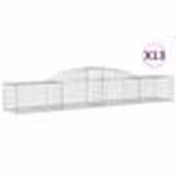 vidaXL Paniers à gabions arqués 13 pcs 300x50x40/60 cm fer galvanisé