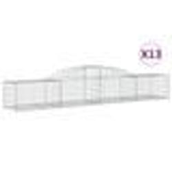 vidaXL Paniers à gabions arqués 13 pcs 300x50x40/60 cm fer galvanisé