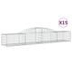 vidaXL Paniers à gabions arqués 15 pcs 300x50x40/60 cm fer galvanisé