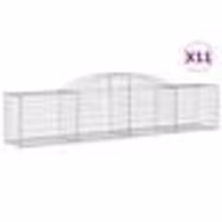 vidaXL Paniers à gabions arqués 11 pcs 300x50x60/80 cm fer galvanisé