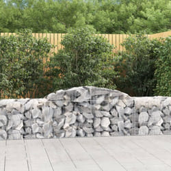 vidaXL Paniers à gabions arqués 17 pcs 300x50x60/80 cm fer galvanisé