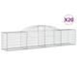 vidaXL Paniers à gabions arqués 20 pcs 300x50x60/80 cm fer galvanisé