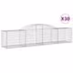 vidaXL Paniers à gabions arqués 30 pcs 300x50x60/80 cm fer galvanisé