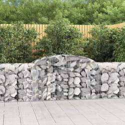 vidaXL Paniers à gabions arqués 12 pcs 300x50x80/100 cm fer galvanisé
