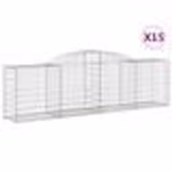 vidaXL Paniers à gabions arqués 15 pcs 300x50x80/100 cm fer galvanisé