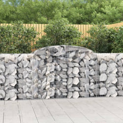 vidaXL Paniers à gabions arqués 7 pcs 300x50x100/120 cm fer galvanisé