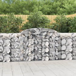 vidaXL Paniers à gabions arqués 9 pcs 300x50x100/120 cm fer galvanisé