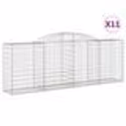 vidaXL Paniers à gabions arqués 11 pcs 300x50x100/120 cm fer galvanisé