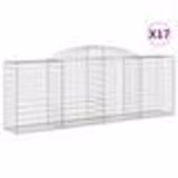 vidaXL Paniers à gabions arqués 10 pcs 300x50x100/120 cm fer galvanisé