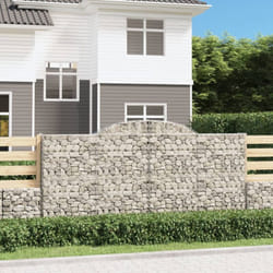 vidaXL Paniers à gabions arqués 11 pcs 300x50x140/160 cm fer galvanisé
