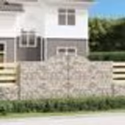 vidaXL Paniers à gabions arqués 25 pcs 300x50x140/160 cm fer galvanisé