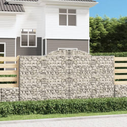 vidaXL Paniers à gabions arqués 13 pcs 300x50x160/180 cm fer galvanisé