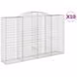 vidaXL Paniers à gabions arqués 10 pcs 300x50x180/200 cm fer galvanisé