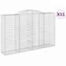 vidaXL Paniers à gabions arqués 11 pcs 300x50x180/200 cm fer galvanisé
