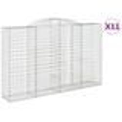 vidaXL Paniers à gabions arqués 11 pcs 300x50x180/200 cm fer galvanisé