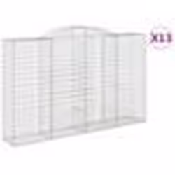 vidaXL Paniers à gabions arqués 13 pcs 300x50x180/200 cm fer galvanisé