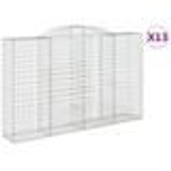 vidaXL Paniers à gabions arqués 13 pcs 300x50x180/200 cm fer galvanisé