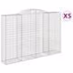 vidaXL Paniers à gabions arqués 5 pcs 300x50x200/220 cm fer galvanisé