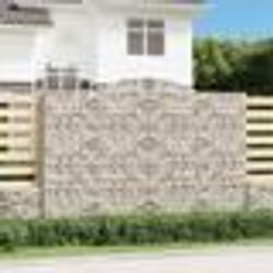vidaXL Paniers à gabions arqués 9 pcs 300x50x200/220 cm Fer galvanisé
