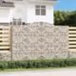 vidaXL Paniers à gabions arqués 10 pcs 300x50x200/220 cm Fer galvanisé