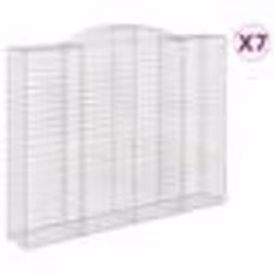 vidaXL Paniers à gabions arqués 7 pcs 300x50x220/240 cm fer galvanisé