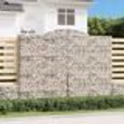 vidaXL Paniers à gabions arqués 10 pcs 300x50x220/240 cm fer galvanisé
